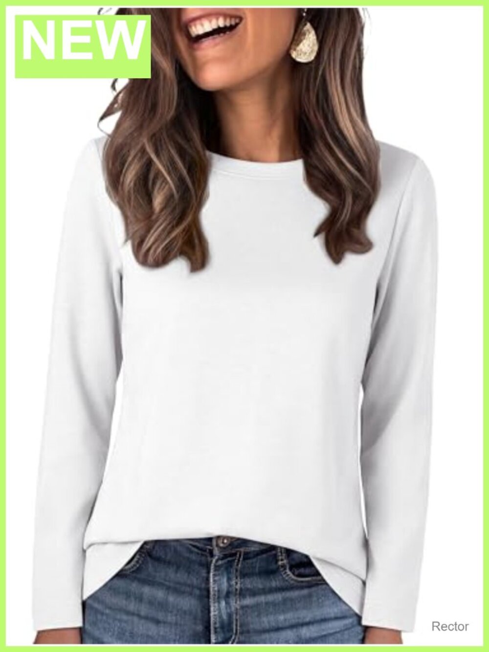 Wrinkle Free Crew Neck Long Sleeve Top for Women Fall Business Casual Tee